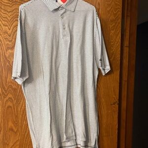 Southern Marsh Navy and White Striped Polo